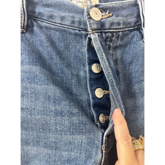 We the Free People Good Vibrations Shorts 30 Buttonfly Jean Cut off - Picture 3 of 10